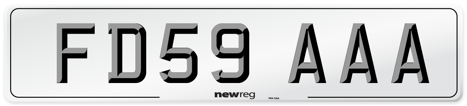 FD59 AAA Number Plate from New Reg